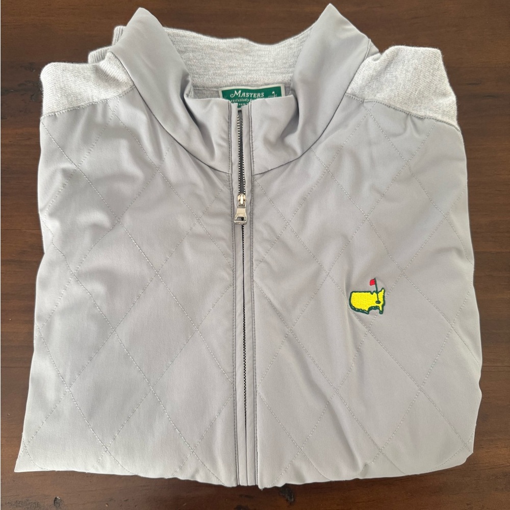 Peter Millar Masters Gray Quilted Wool Sweater